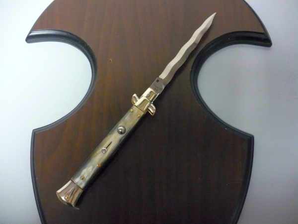 Picklock - Frank Beltrame - Italian stiletto -pugnale 28cm, lama kriss- corno di bufalo brasiliano FB  P28/09- 3