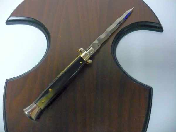 Picklock - Frank Beltrame - Italian stiletto -pugnale 28cm, lama kriss- corno di bufalo brasiliano FB  P28/09- 3