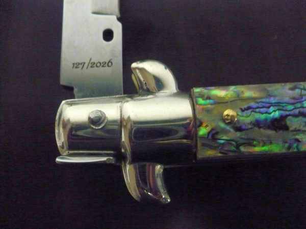 Picklock - Frank Beltrame - Italian stiletto -pugnale 28cm, lama baionetta- abalone  FB  P28/96