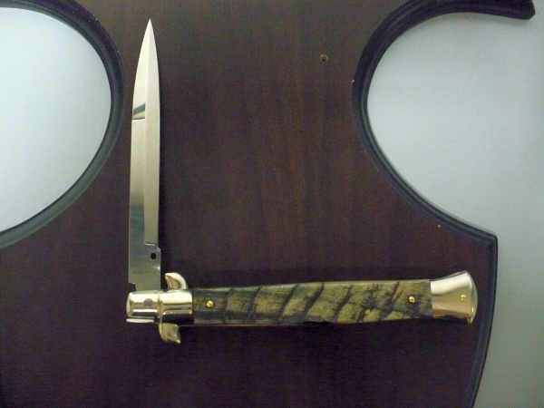 Picklock - Frank Beltrame - Italian stiletto -pugnale 28 cm, lama baionetta, corno di ariete FB  P28/63 - 3
