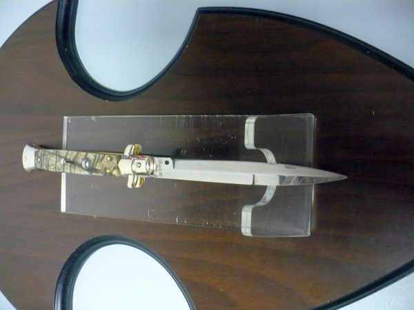 Picklock - Frank Beltrame - Italian stiletto -pugnale 28 cm, lama baionetta, corno di ariete FB  P28/63 - 3
