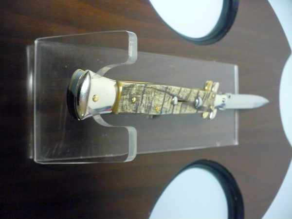 Picklock - Frank Beltrame - Italian stiletto -pugnale 28 cm, lama baionetta, corno di ariete FB  P28/63 - 3
