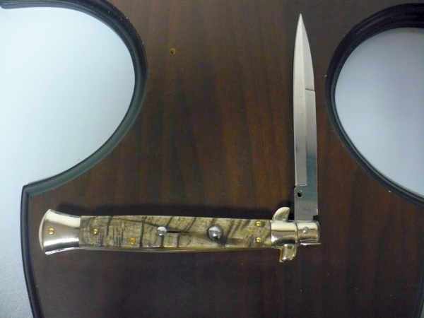 Picklock - Frank Beltrame - Italian stiletto -pugnale 28 cm, lama baionetta, corno di ariete FB  P28/63 - 3