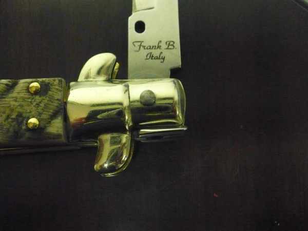 Picklock - Frank Beltrame - Italian stiletto -pugnale 28 cm, lama baionetta, corno di ariete FB  P28/63 - 3