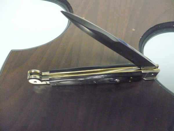 Siciliano,Picklock A.G.A. Campolin sicilian fighting - italian stiletto 30 cm - corno di bufalo  brasiliano / brazilian buffalo horn - 3