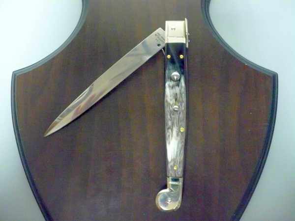 Siciliano,Picklock A.G.A. Campolin sicilian fighting - italian stiletto 30 cm - corno di bufalo  brasiliano / brazilian buffalo horn - 3