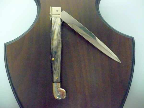 Siciliano,Picklock A.G.A. Campolin sicilian fighting - italian stiletto 30 cm - corno di bufalo  brasiliano / brazilian buffalo horn - 3