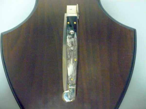 Siciliano,Picklock A.G.A. Campolin sicilian fighting - italian stiletto 30 cm - corno di bufalo  brasiliano / brazilian buffalo horn - 3
