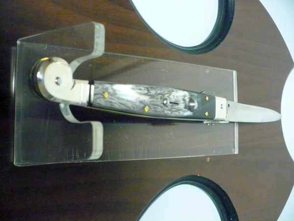 Siciliano,Picklock A.G.A. Campolin sicilian fighting - italian stiletto 30 cm - corno di bufalo  brasiliano / brazilian buffalo horn - 3