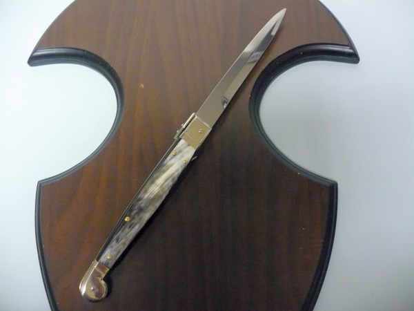 Siciliano,Picklock A.G.A. Campolin sicilian fighting - italian stiletto 30 cm - corno di bufalo  brasiliano / brazilian buffalo horn - 3