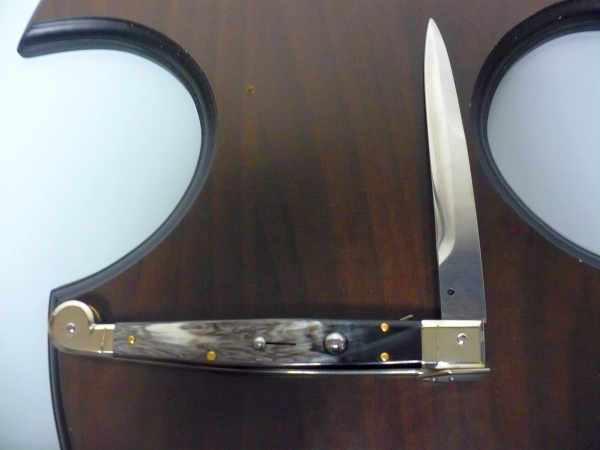Siciliano,Picklock A.G.A. Campolin sicilian fighting - italian stiletto 30 cm - corno di bufalo  brasiliano / brazilian buffalo horn - 3