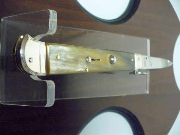 Famiglia Spadon - stiletto  falcon /28 - bufalo brasiliano - lama a swedge vecchio stile - 3