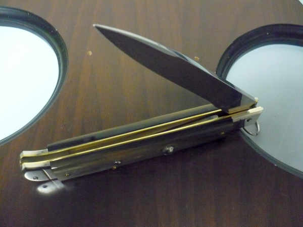 Famiglia Spadon - stiletto  falcon /28 - bufalo brasiliano - lama a swedge vecchio stile - 3