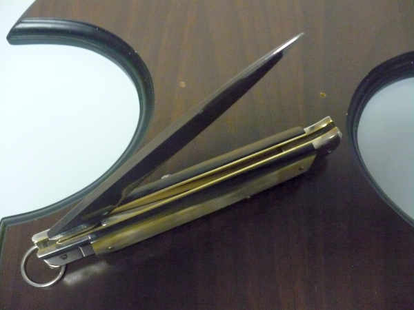 Famiglia Spadon - stiletto  falcon /28 - bufalo brasiliano - lama a swedge vecchio stile - 3
