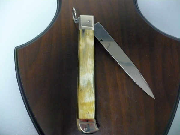Famiglia Spadon - stiletto  falcon /28 - bufalo brasiliano - lama a swedge vecchio stile - 3