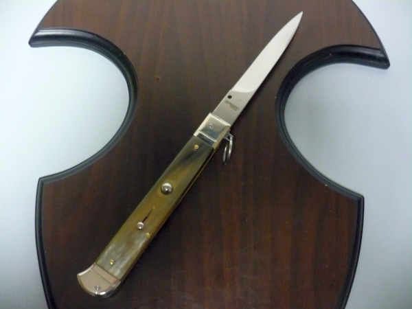 Famiglia Spadon - stiletto  falcon /28 - bufalo brasiliano - lama a swedge vecchio stile - 3