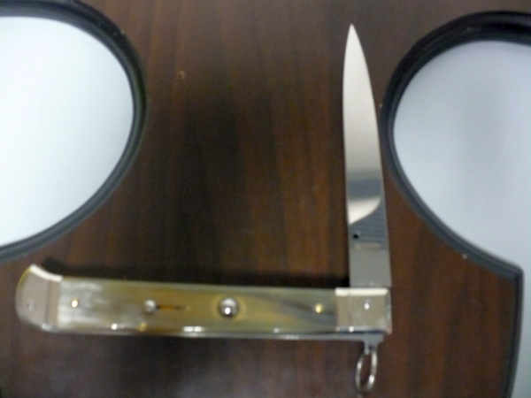 Famiglia Spadon - stiletto  falcon /28 - bufalo brasiliano - lama a swedge vecchio stile - 3