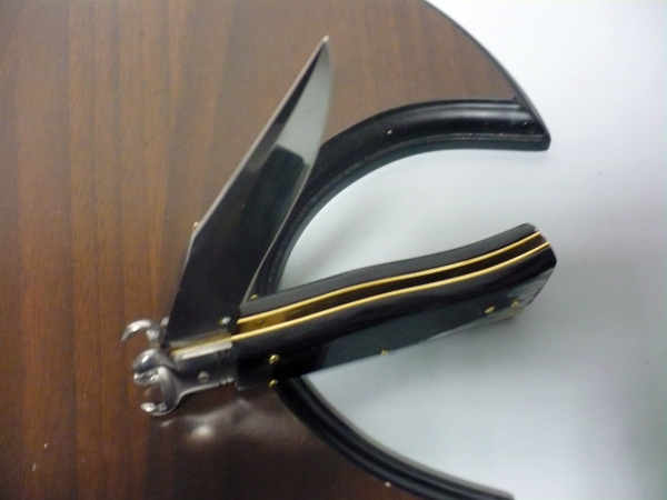 Famiglia Spadon - stiletto  calibro /20 - bufalo brasiliano - taglio classico clip point - 3