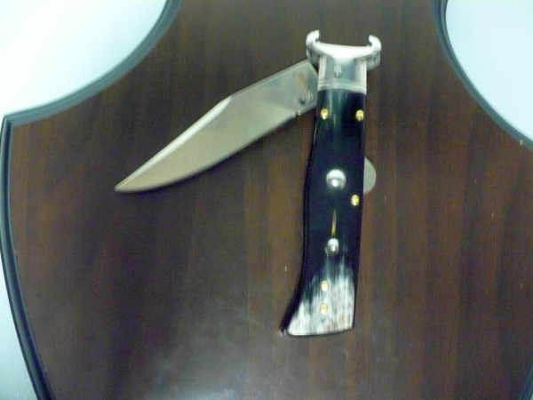 Famiglia Spadon - stiletto  calibro /20 - bufalo brasiliano - taglio classico clip point - 3