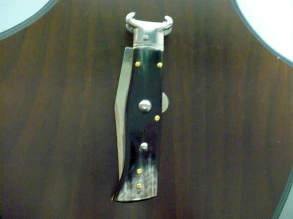 Famiglia Spadon - stiletto  calibro /20 - bufalo brasiliano - taglio classico clip point - 3