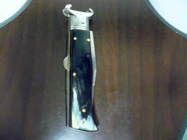 Famiglia Spadon - stiletto  calibro /20 - bufalo brasiliano - taglio classico clip point - 3