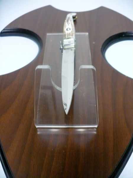 Siciliano A.G.A. Campolin - sicilian fighting - italian stiletto 30 cm - deer horn