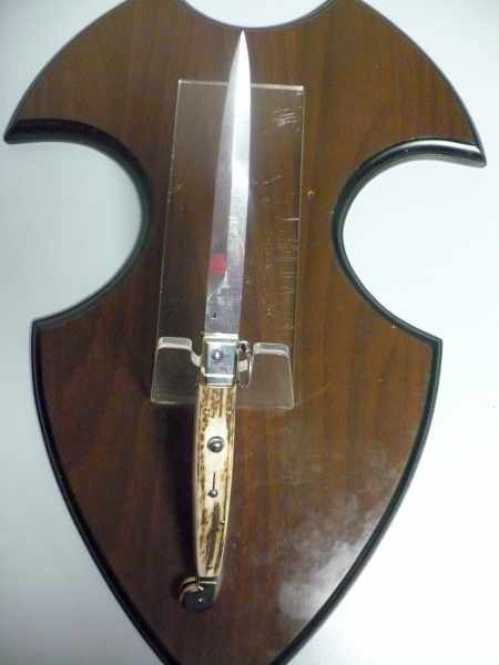Siciliano A.G.A. Campolin - sicilian fighting - italian stiletto 30 cm - deer horn