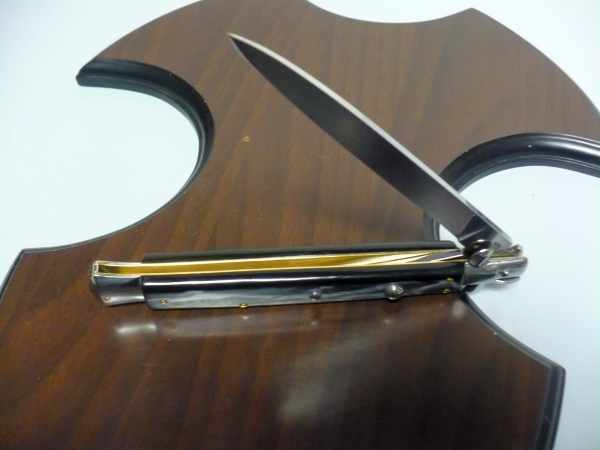 Italian stiletto 33 cm, pugnale, imitazione di bufalo scuro - coltellerie artigianali Maniago Italy - 9