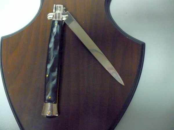 Italian stiletto 33 cm, pugnale, imitazione di bufalo scuro - coltellerie artigianali Maniago Italy - 4