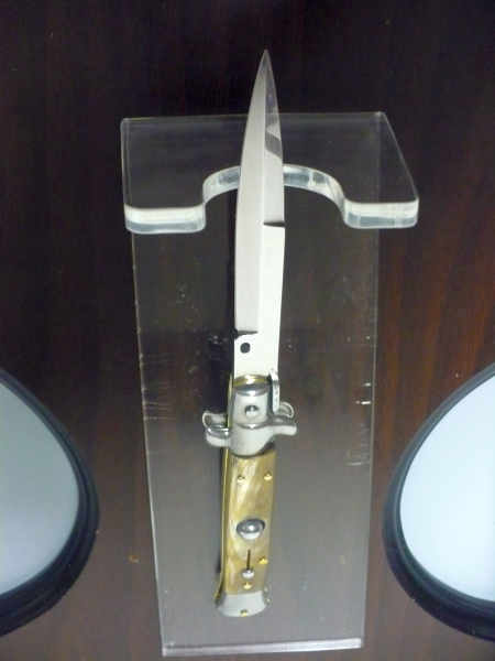 Frank Beltrame -  italian stiletto 20cm, bufalo chiaro -lama baionetta - 20FB/48B - 4