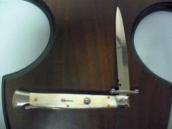 Swinguard Frank Beltrame - italian stiletto 28 cm -bufalo chiaro, lama baionetta- FB 550/58B- 4