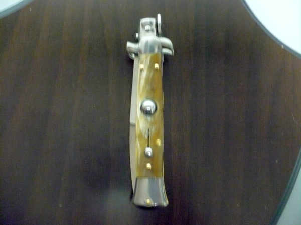 Frank Beltrame -  italian stiletto 20cm, bufalo chiaro -lama baionetta - 20FB/48B - 4