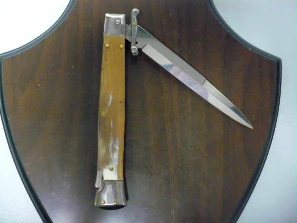 Swinguard Frank Beltrame - italian stiletto 28 cm -bufalo chiaro, lama baionetta- FB 550/58B- 4