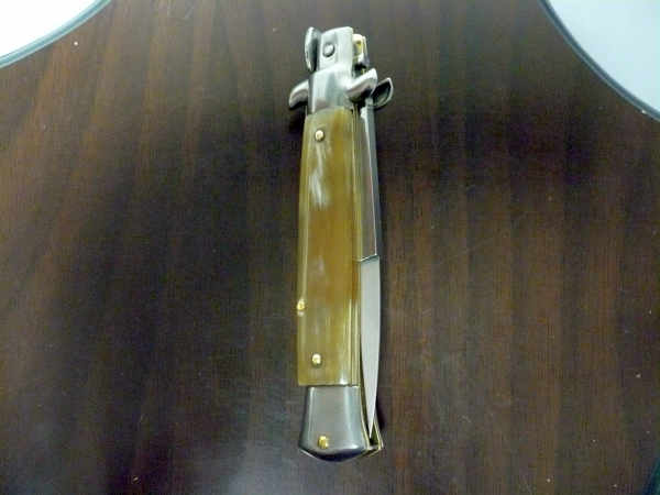 Frank Beltrame -  italian stiletto 20cm, bufalo chiaro -lama baionetta - 20FB/48B - 4