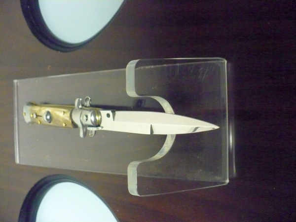 Frank Beltrame -  italian stiletto 20cm, bufalo chiaro -lama baionetta - 20FB/48B - 4