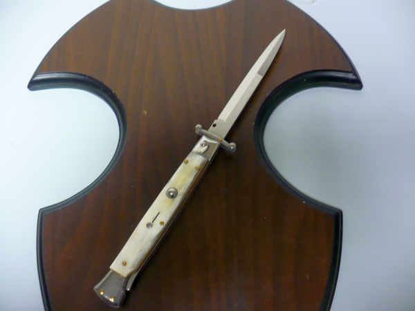 Swinguard Frank Beltrame - italian stiletto 28 cm -bufalo chiaro, lama baionetta- FB 550/58B- 4