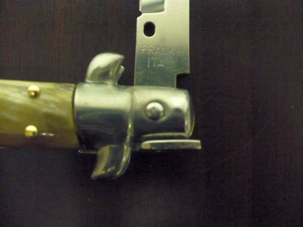 Frank Beltrame -  italian stiletto 20cm, bufalo chiaro -lama baionetta - 20FB/48B - 4