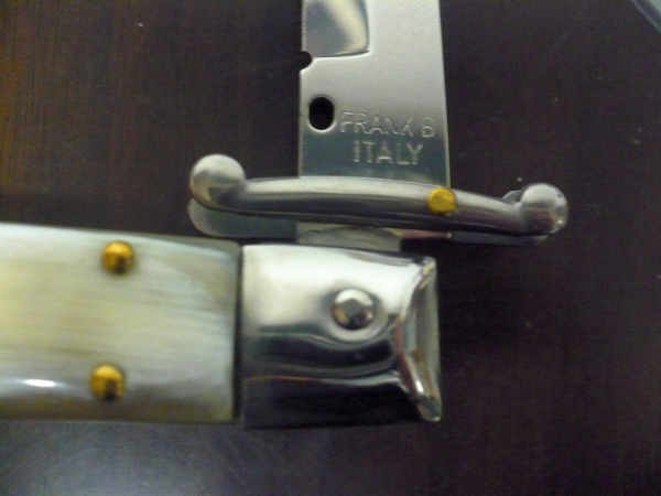 Swinguard Frank Beltrame - italian stiletto 28 cm -bufalo chiaro, lama baionetta- FB 550/58B- 4