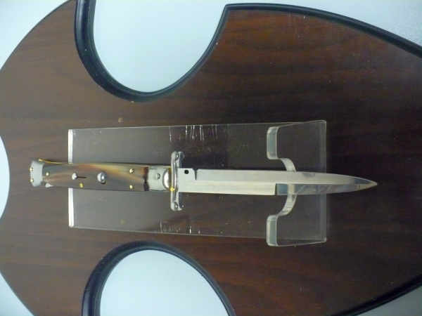 Swinguard Frank Beltrame - italian stiletto 28 cm - punta di corno di bufalo chiaro - lama baionetta  FB 550/48 - 4