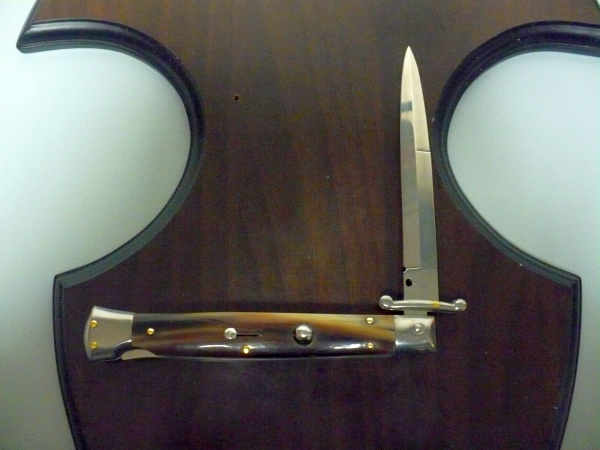 Swinguard Frank Beltrame - italian stiletto 28 cm - punta di corno di bufalo chiaro - lama baionetta  FB 550/48 - 4