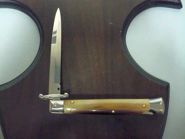 Swinguard Frank Beltrame - italian stiletto 28 cm - punta di corno di bufalo chiaro - lama baionetta  FB 550/48 - 4