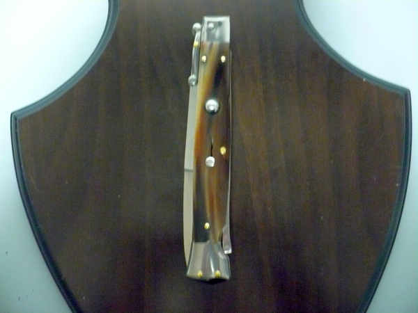 Swinguard Frank Beltrame - italian stiletto 28 cm - punta di corno di bufalo chiaro - lama baionetta  FB 550/48 - 4