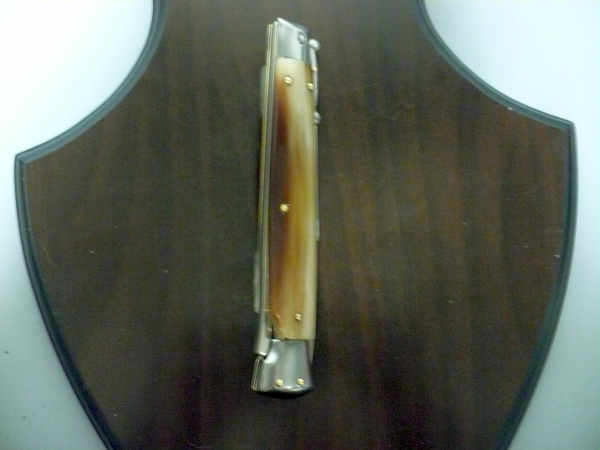 Swinguard Frank Beltrame - italian stiletto 28 cm - punta di corno di bufalo chiaro - lama baionetta  FB 550/48 - 4