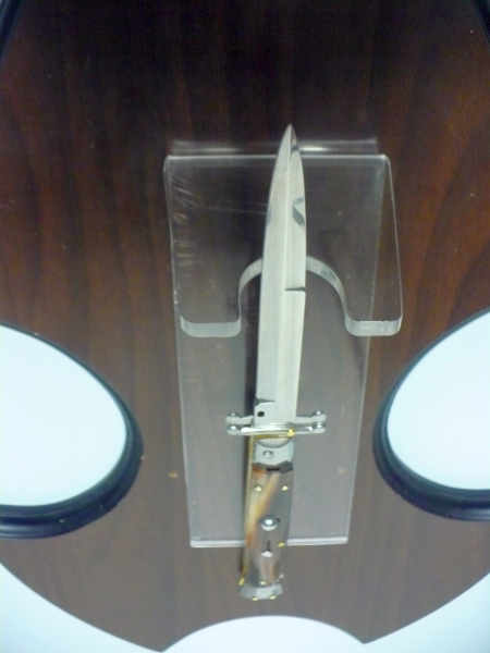 Swinguard Frank Beltrame - italian stiletto 28 cm - punta di corno di bufalo chiaro - lama baionetta  FB 550/48 - 4