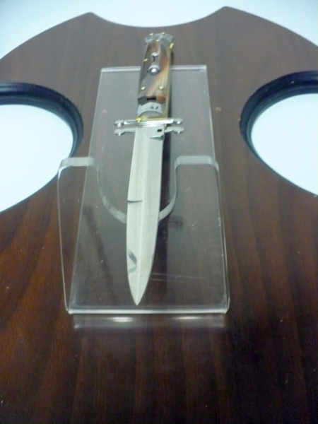 Swinguard Frank Beltrame - italian stiletto 28 cm - punta di corno di bufalo chiaro - lama baionetta  FB 550/48 - 4