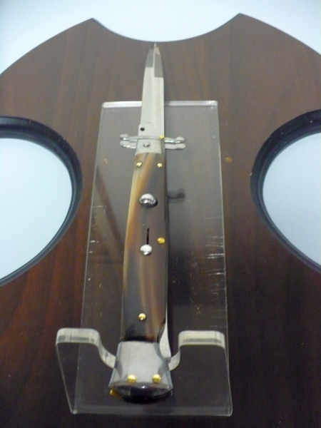 Swinguard Frank Beltrame - italian stiletto 28 cm - punta di corno di bufalo chiaro - lama baionetta  FB 550/48 - 4