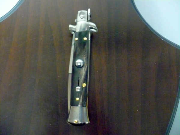 Frank Beltrame -  italian stiletto 20cm, bufalo scuro -lama baionetta - 20FB/58B - 4