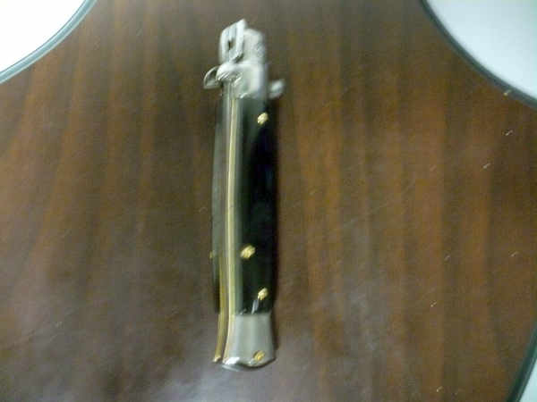 Frank Beltrame -  italian stiletto 20cm, bufalo scuro -lama baionetta - 20FB/58B - 4