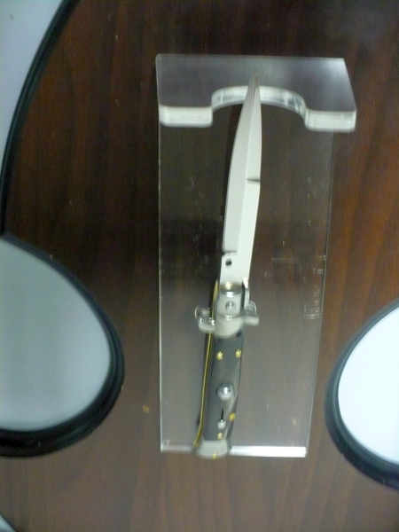 Frank Beltrame -  italian stiletto 20cm, bufalo scuro -lama baionetta - 20FB/58B - 4