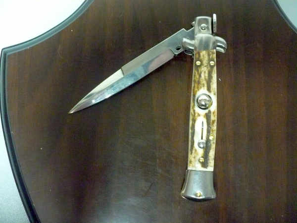 Frank Beltrame -  italian stiletto 20cm, corno di cervo -lama baionetta - 20FB/63B - 4